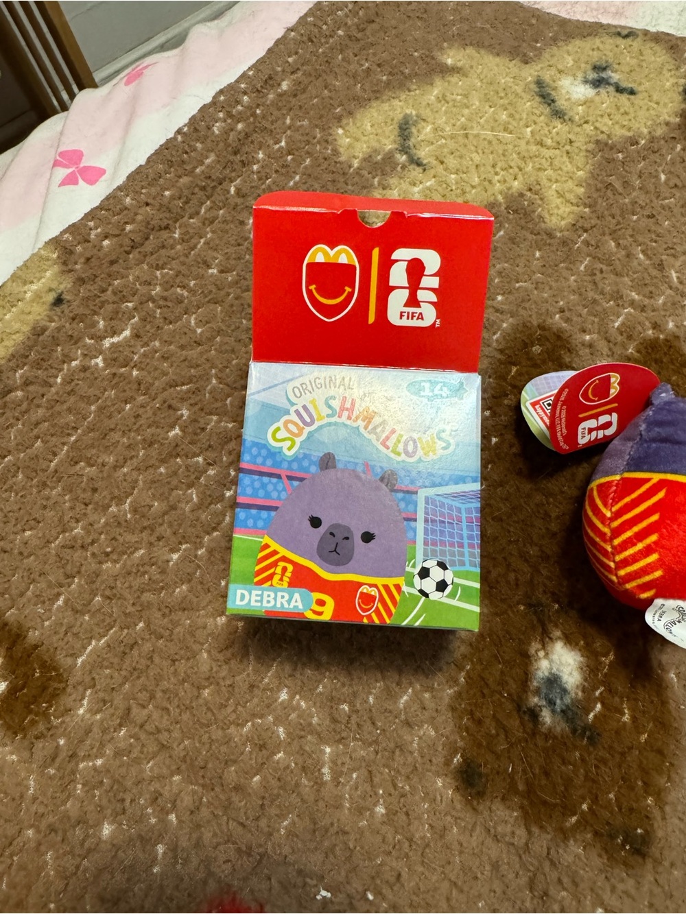 Squishmallows Debra Soccer Plush - Purple & Red happy meal toy - Picture 3 of 4